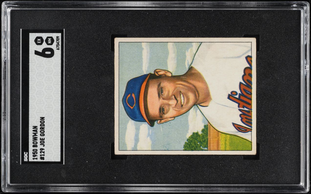 1950 Bowman Joe Gordon #129 SGC 6 EXMT
