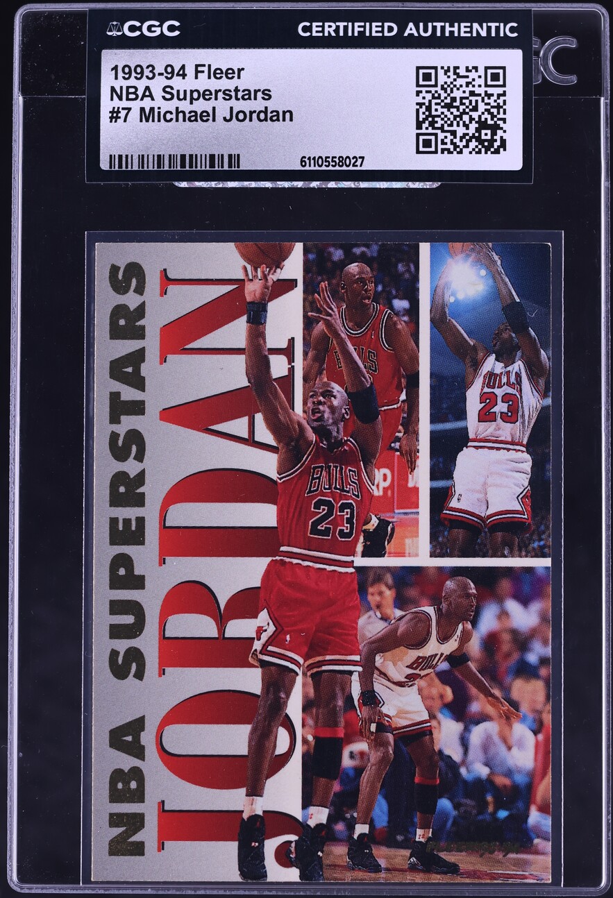 1993 Fleer NBA Superstars Michael Jordan #7 CGC AUTH