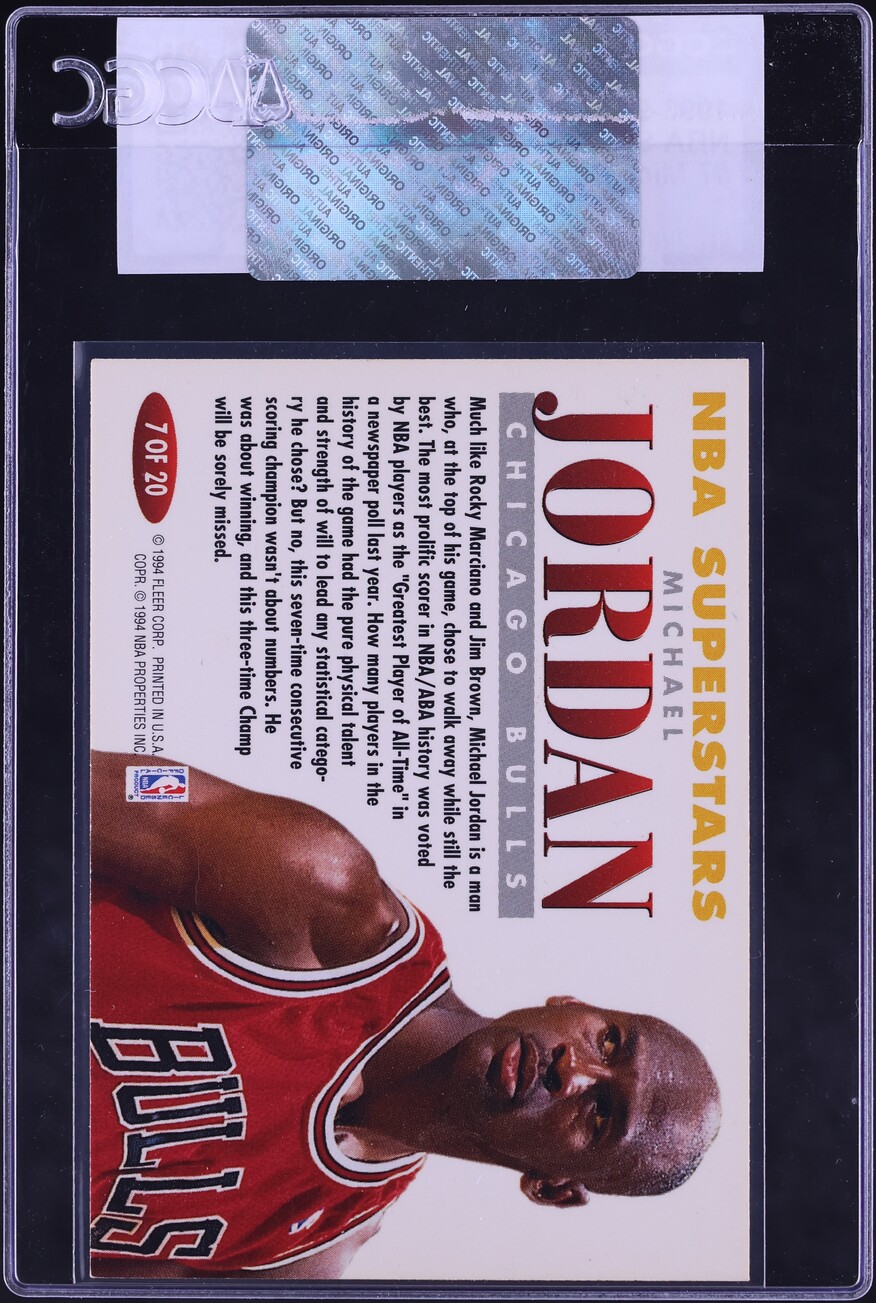 1993 Fleer NBA Superstars Michael Jordan #7 CGC AUTH