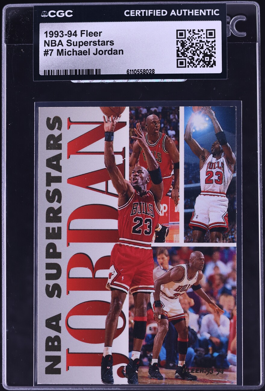 1993 Fleer NBA Superstars Michael Jordan #7 CGC AUTH