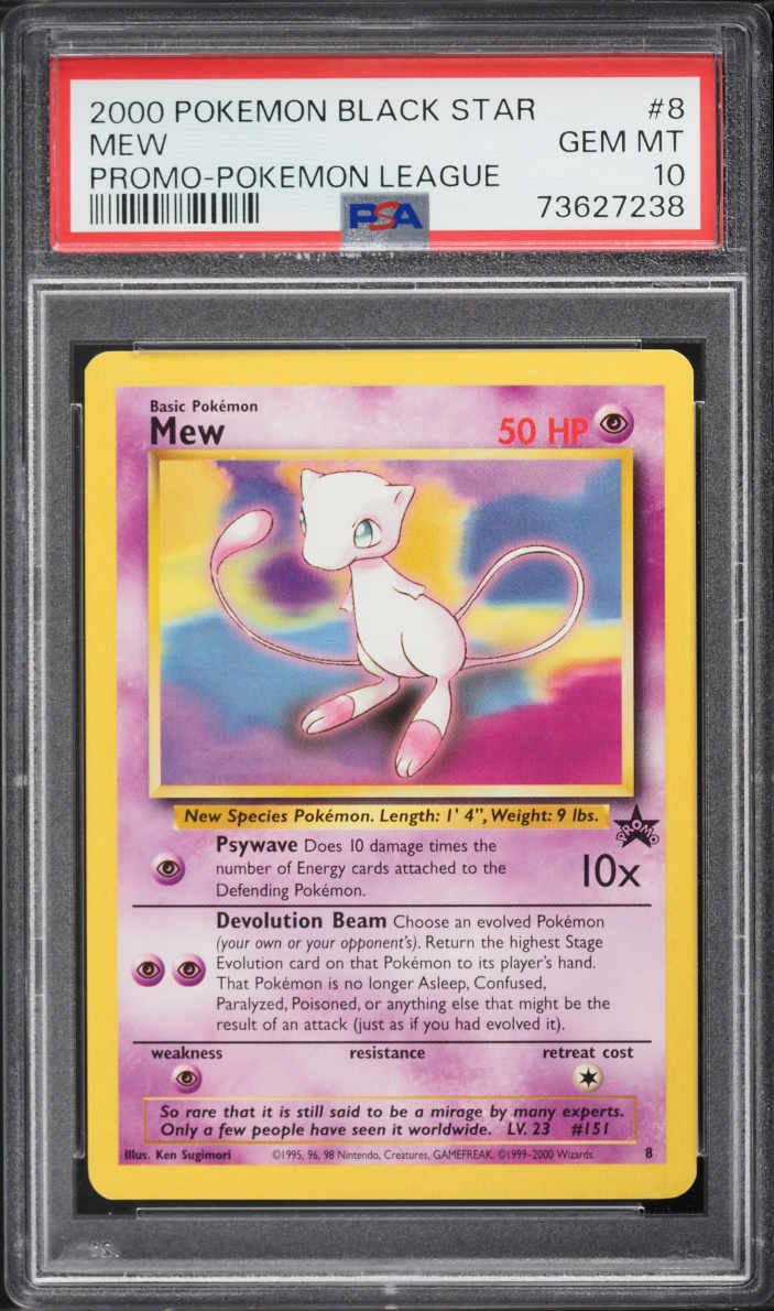 2000 Pokemon League Black Star Promo Mew #8 PSA 10 GEM MINT
