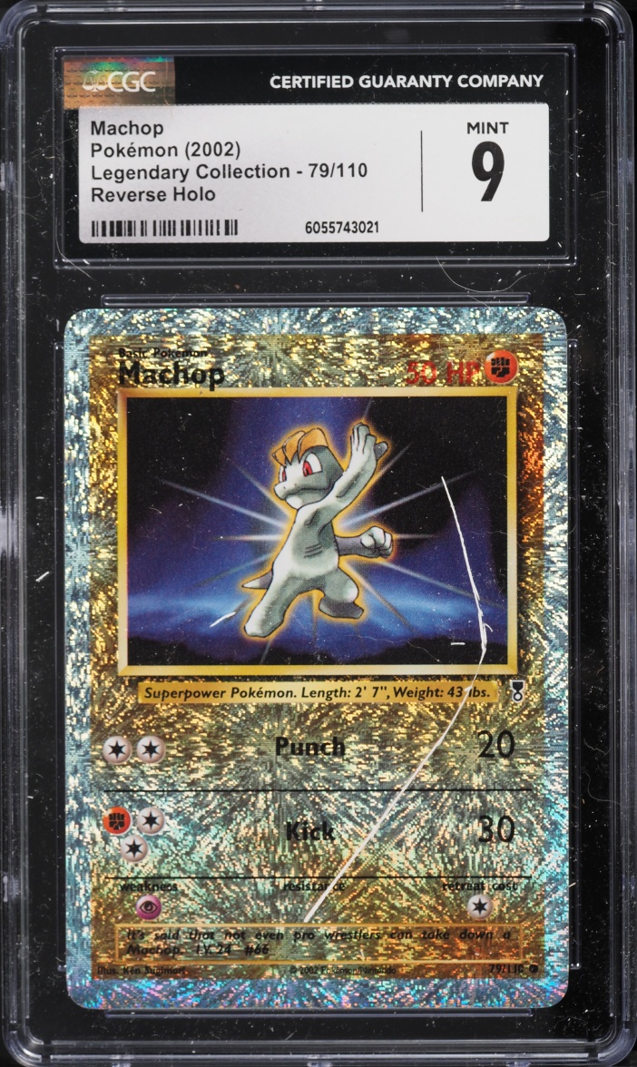 2002 Pokemon Legendary Collection Reverse Holo Machop #79 CGC 9 MINT