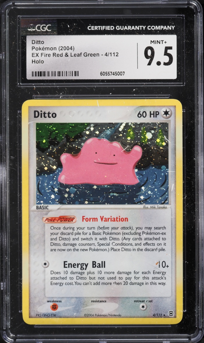 2004 Pokemon Ex FireRed & LeafGreen Holo Ditto #4 CGC 9.5 MINT+