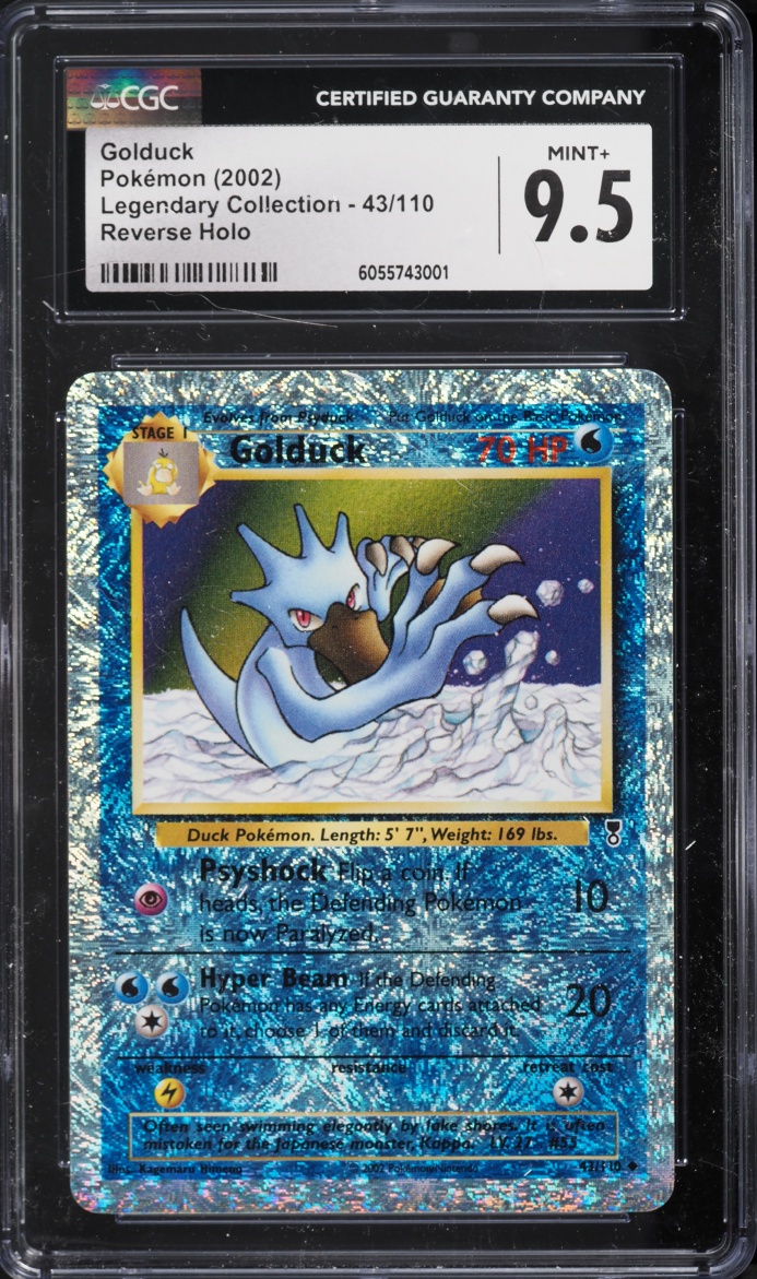 2002 Pokemon Legendary Collection Reverse Holo Golduck #43 CGC 9.5 MINT+