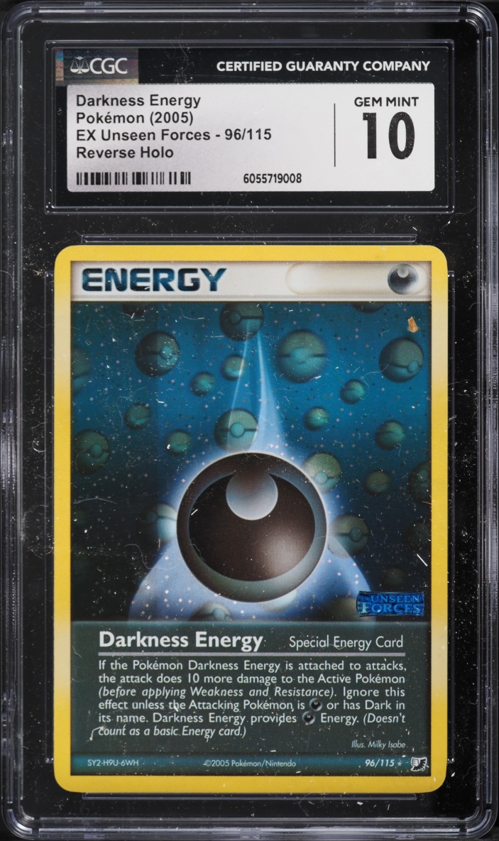 2005 Pokemon Ex Unseen Forces Reverse Holo Darkness Energy #96 CGC 10 GEM MINT