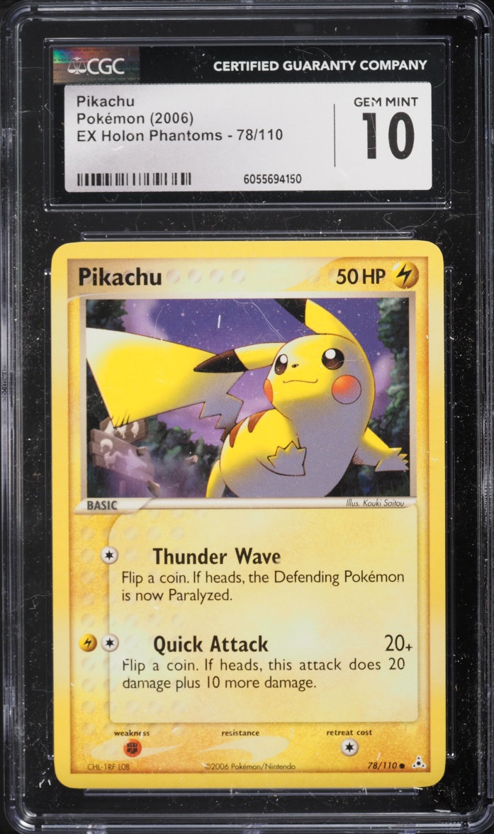 2006 Pokemon EX Holon Phantoms Pikachu #78 CGC 10 GEM MINT