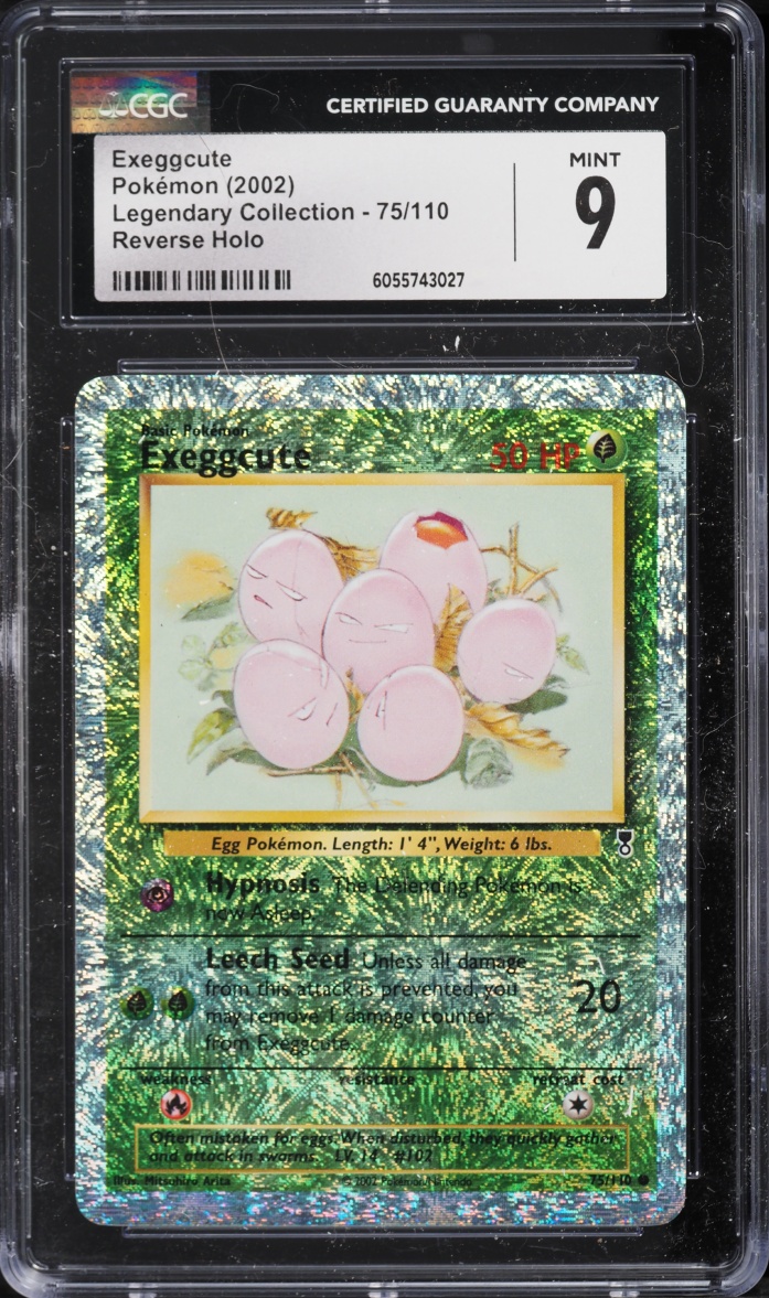 2002 Pokemon Legendary Collection Reverse Holo Exeggcute #75 CGC 9 MINT