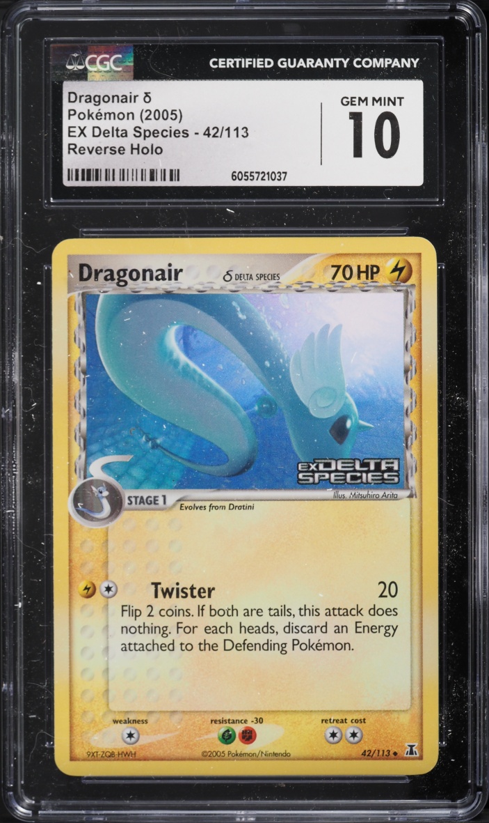 2005 Pokemon Ex Delta Species Reverse Holo Dragonair #42 CGC 10 GEM MINT