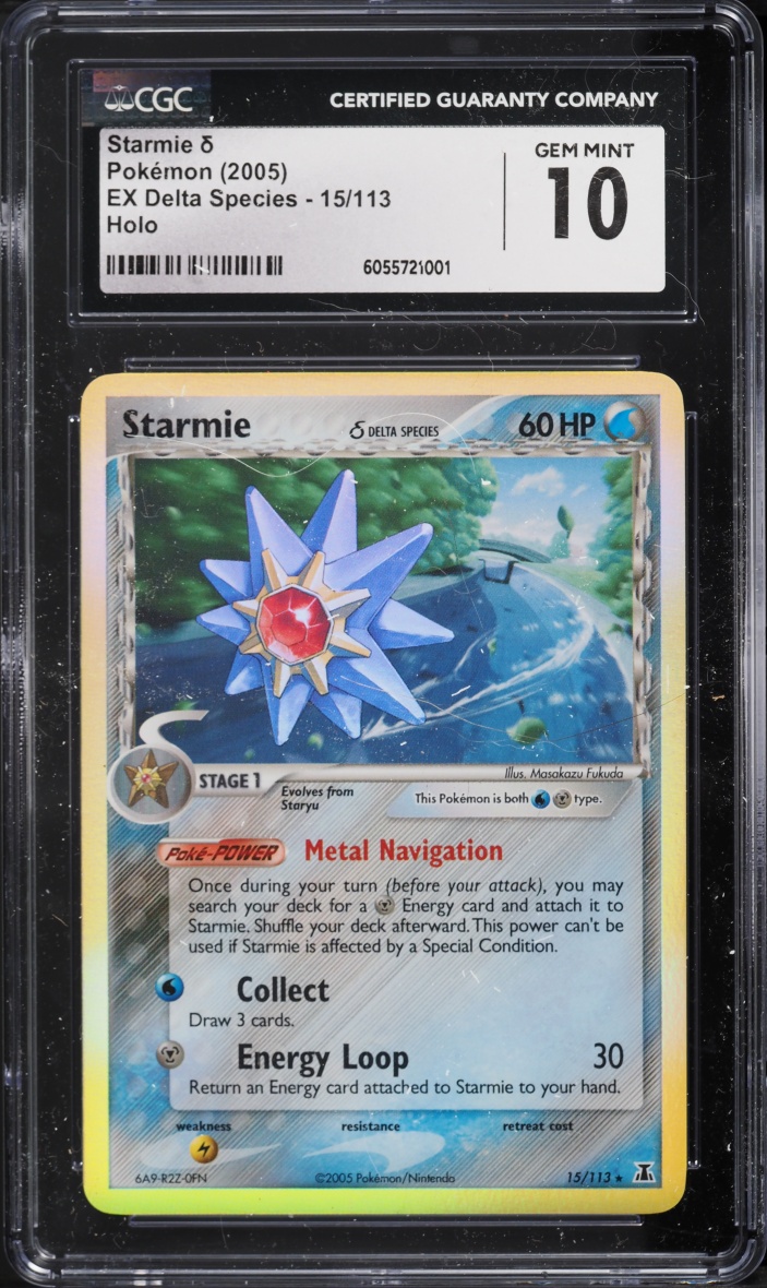 2005 Pokemon Ex Delta Species Holo Starmie #15 CGC 10 GEM MINT