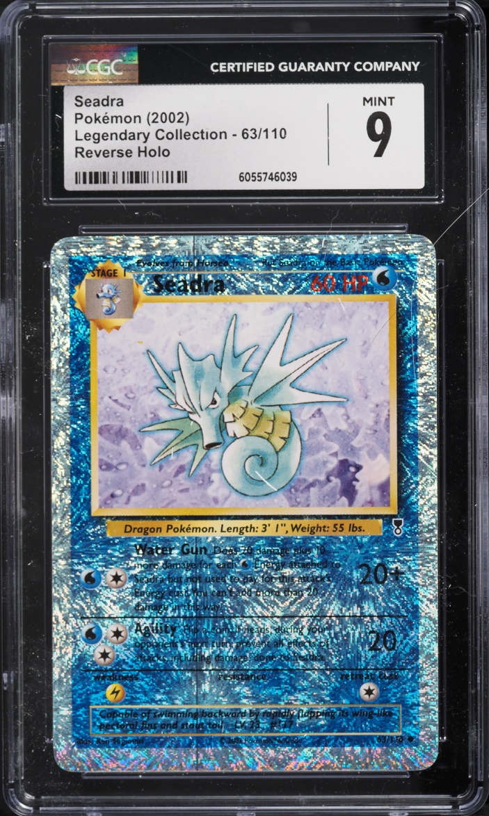 2002 Pokemon Legendary Collection Reverse Holo Seadra #63 CGC 9 MINT