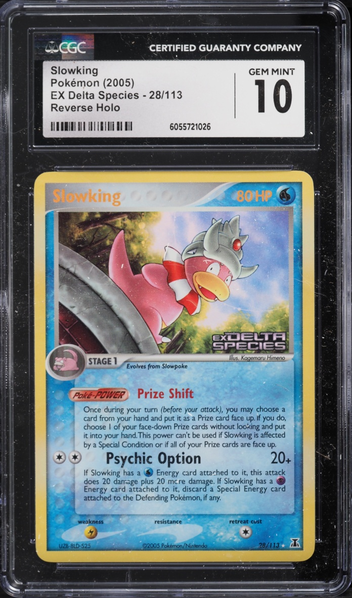 2005 Pokemon Ex Delta Species Reverse Holo Slowking #28 CGC 10 GEM MINT