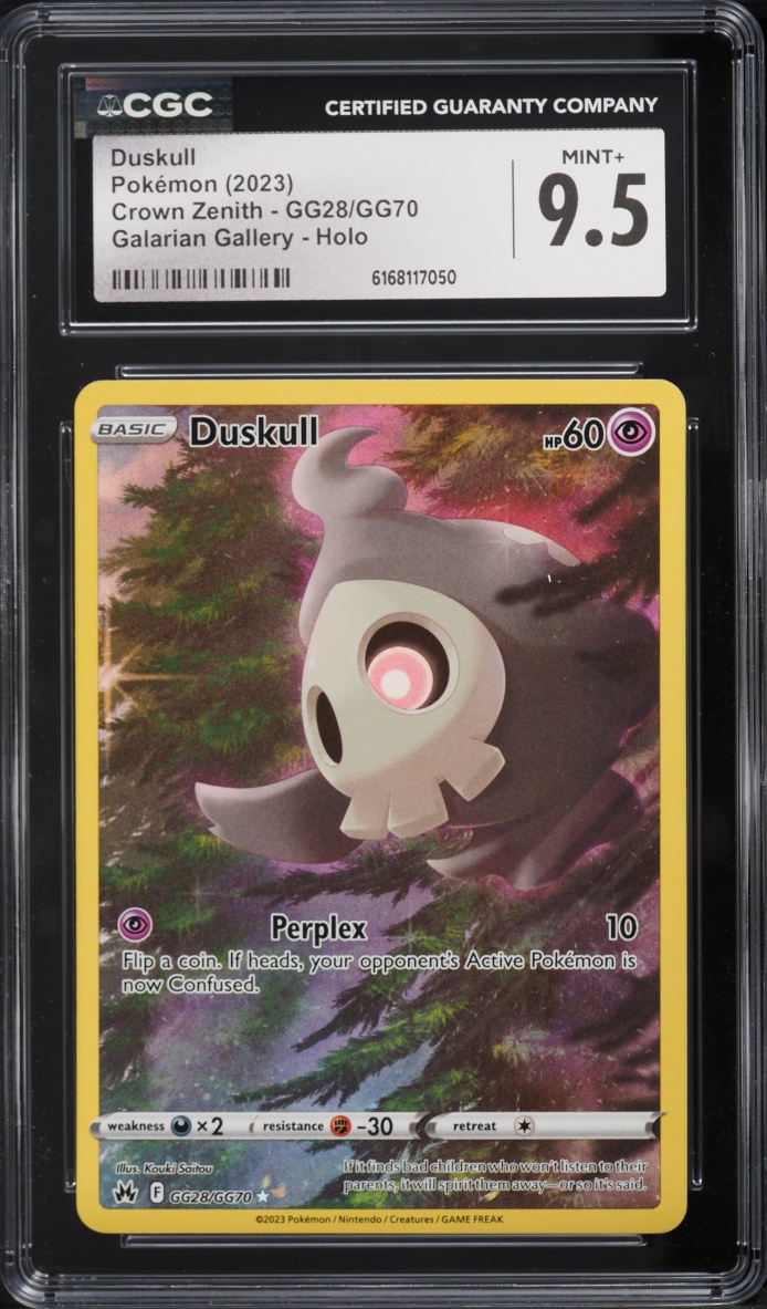 2023 Pokemon Sword & Shield Crown Zenith Full Art Duskull #GG28 CGC 9.5 MINT+