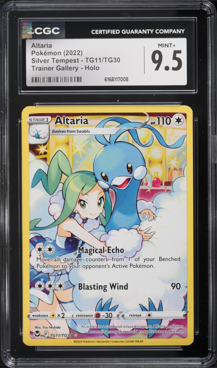 2022 Pokemon Sword & Shield Silver Tempest Trainer Gallery CHR Altaria #TG11 CGC 9.5 MINT+