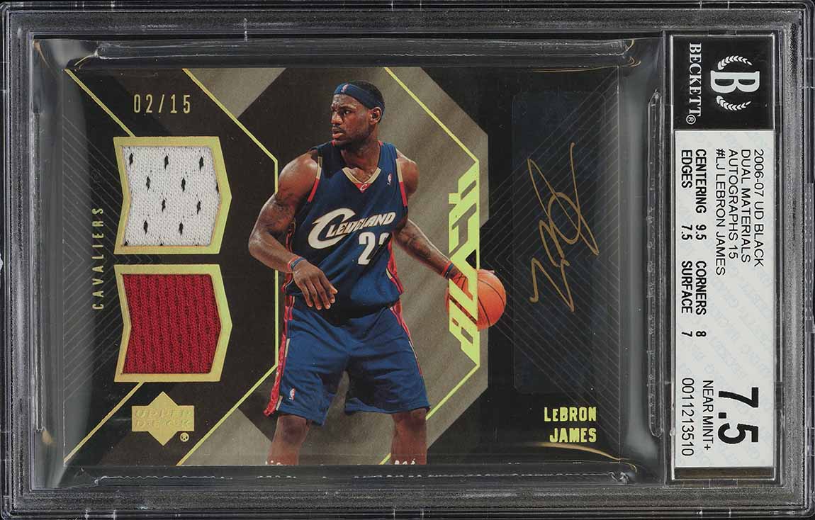 2007 Upper Deck Black Dual Gold LeBron James & Michael