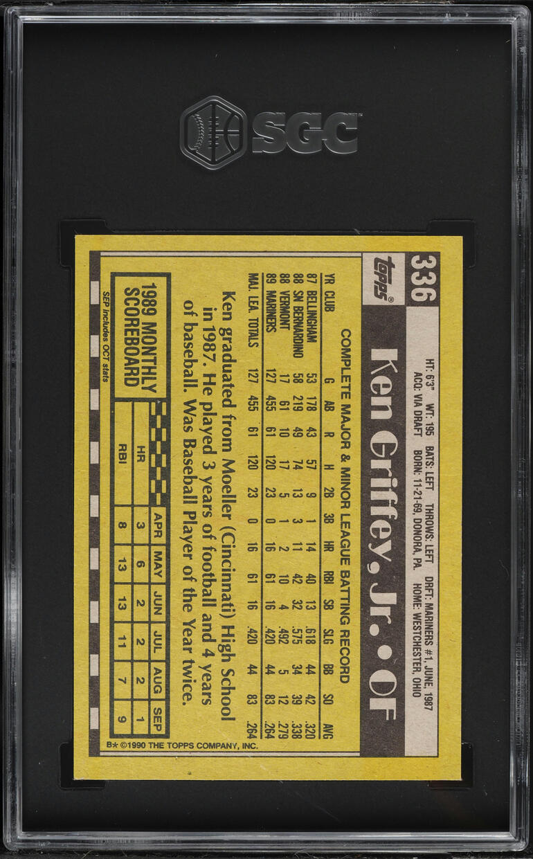 1990 Topps Ken Griffey Jr. #336 SGC 6 EXMT