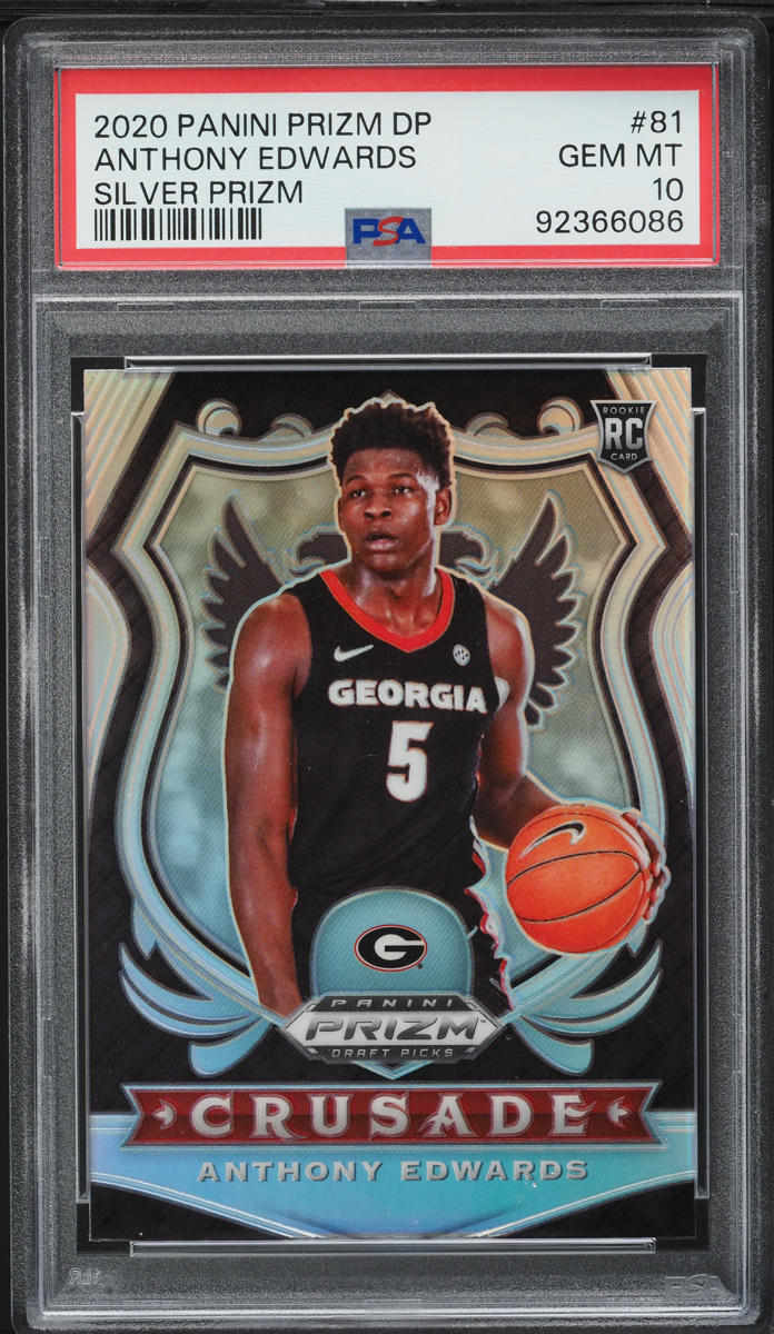 2020 Panini Prizm Draft Crusade Silver Anthony Edwards ROOKIE #81 PSA 10 GEM