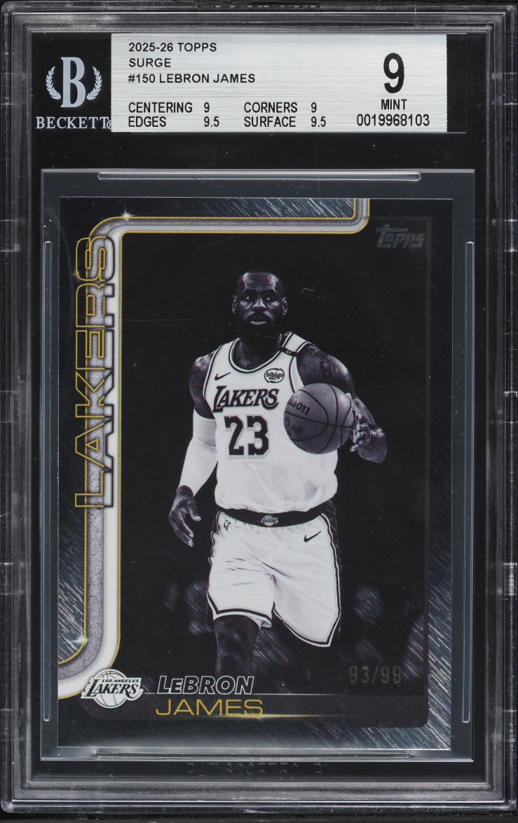 2025 Topps Surge LeBron James /99 #150 BGS 9 MINT