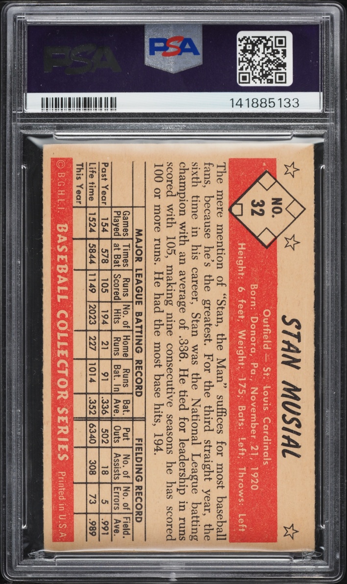 1953 Bowman Color Stan Musial #32 PSA 4 VGEX
