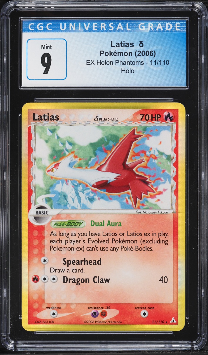 2006 Pokemon EX Holon Phantoms Holo Latias #11 CGC 9 MINT