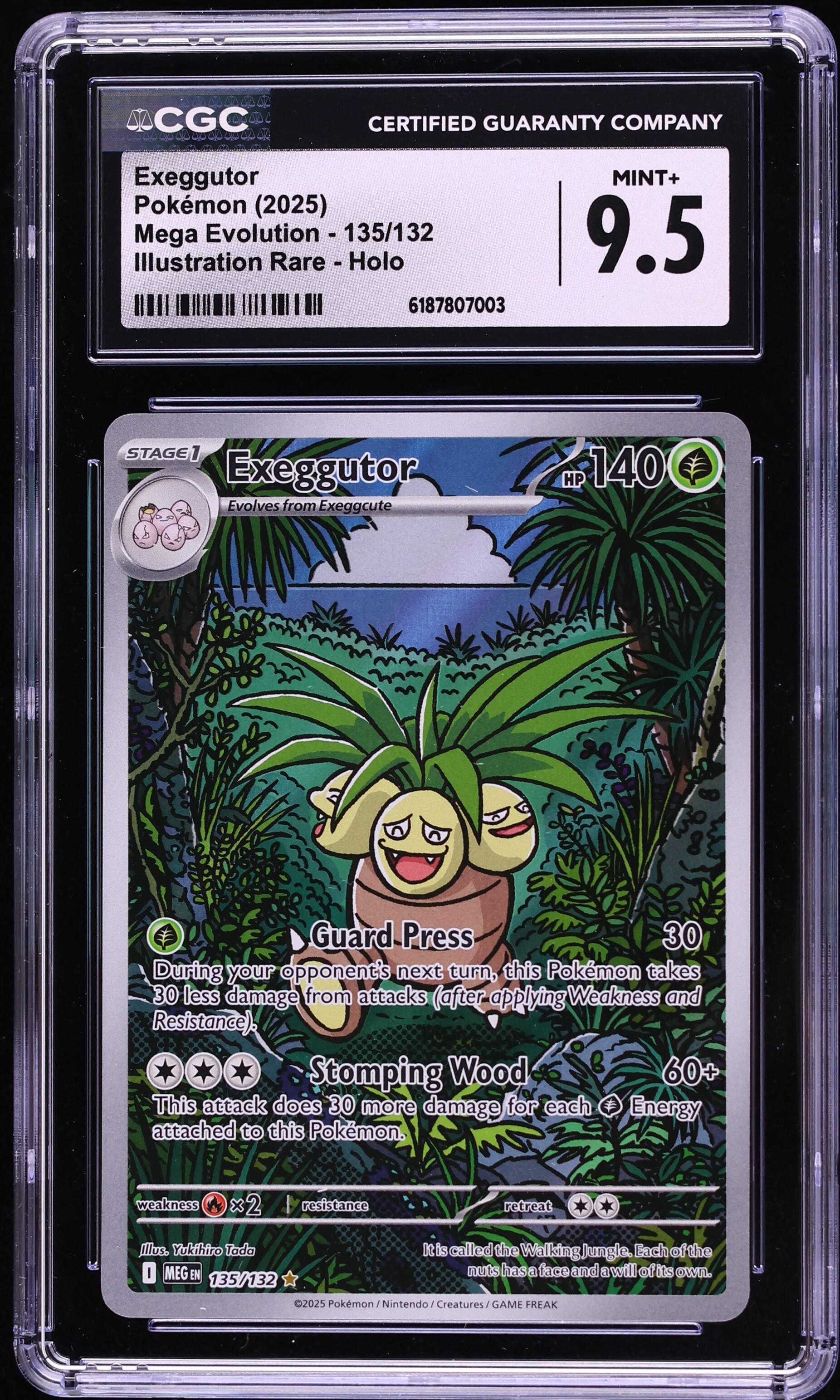 2025 Pokemon Mega Evolution IR Exeggutor #135 CGC 9.5 MINT+