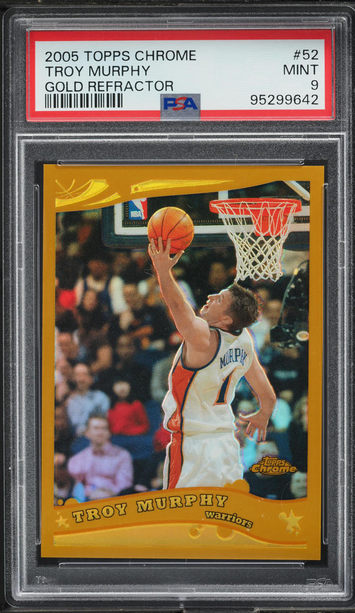 2005 Topps Chrome Gold Refractor Troy Murphy /99 #52 PSA 9 MINT