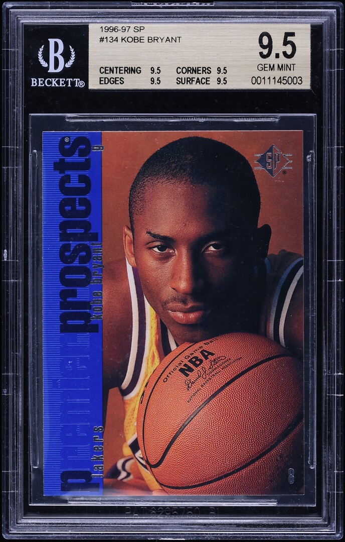 1996 SP Basketball Kobe Bryant ROOKIE #134 BGS 9.5 GEM MINT