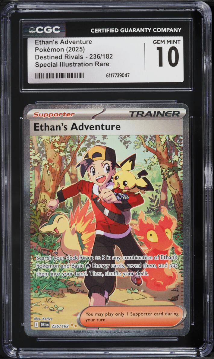 2025 Pokemon Scarlet & Violet Destined Rivals SIR Ethan's Adventure #236 CGC 10 GEM MINT