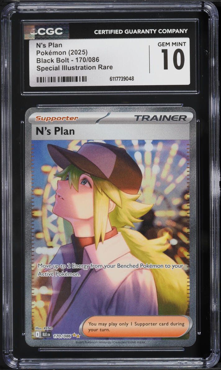 2025 Pokemon Scarlet & Violet Black Bolt SIR N's Plan #170 CGC 10 GEM MINT