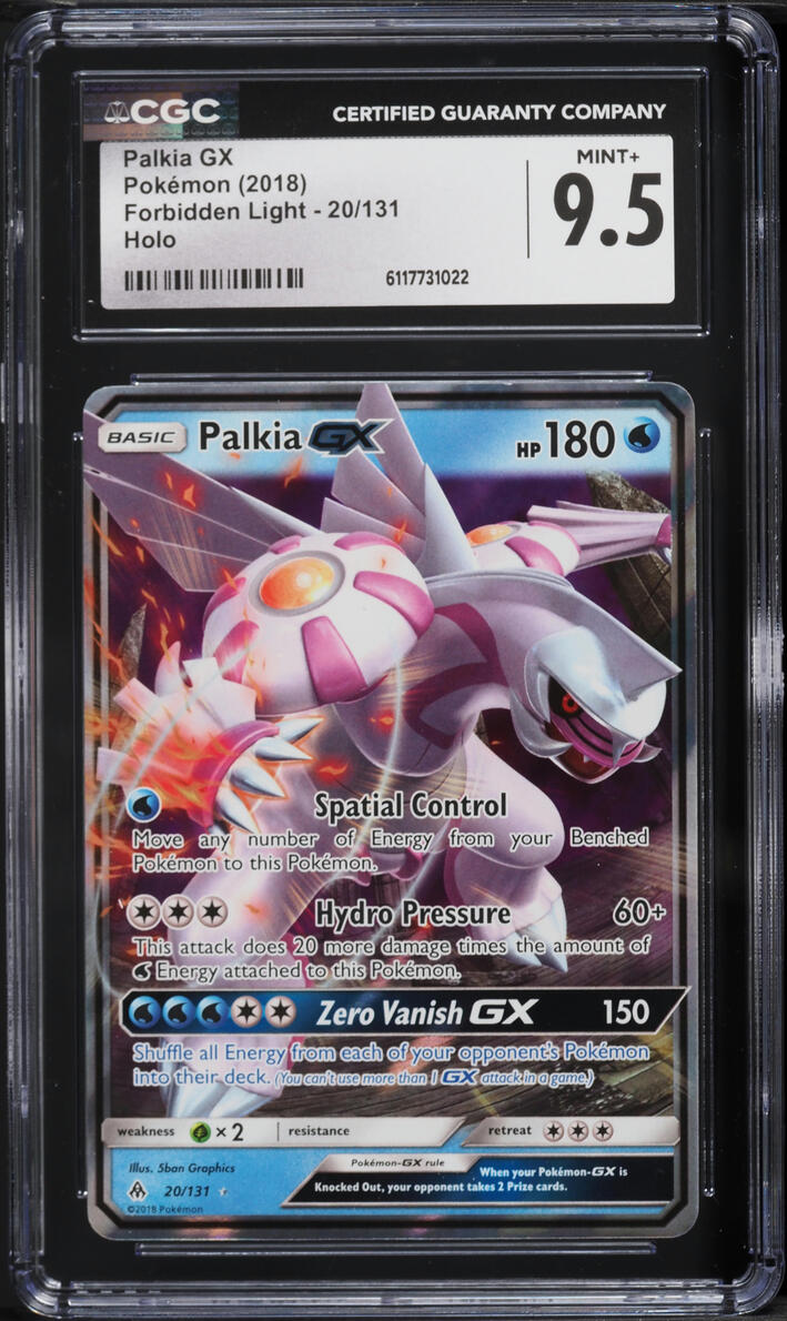 2018 Pokemon Sun & Moon Forbidden Light Palkia GX #20 CGC 9.5 MINT+