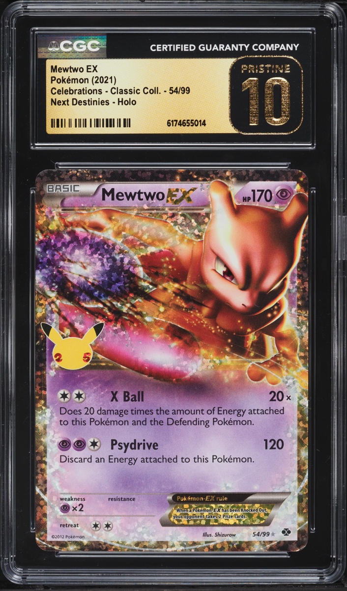 2021 Pokemon Sword & Shield Celebrations Classic Collection Holo Mewtwo EX #54 CGC 10 PRISTINE