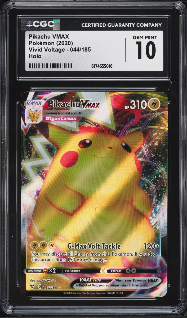2020 Pokemon Sword & Shield Vivid Voltage Alt Art Pikachu VMAX #44 CGC 10 GEM MINT