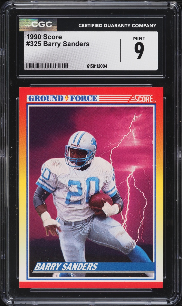 1990 Score Football Barry Sanders #325 CGC 9 MINT
