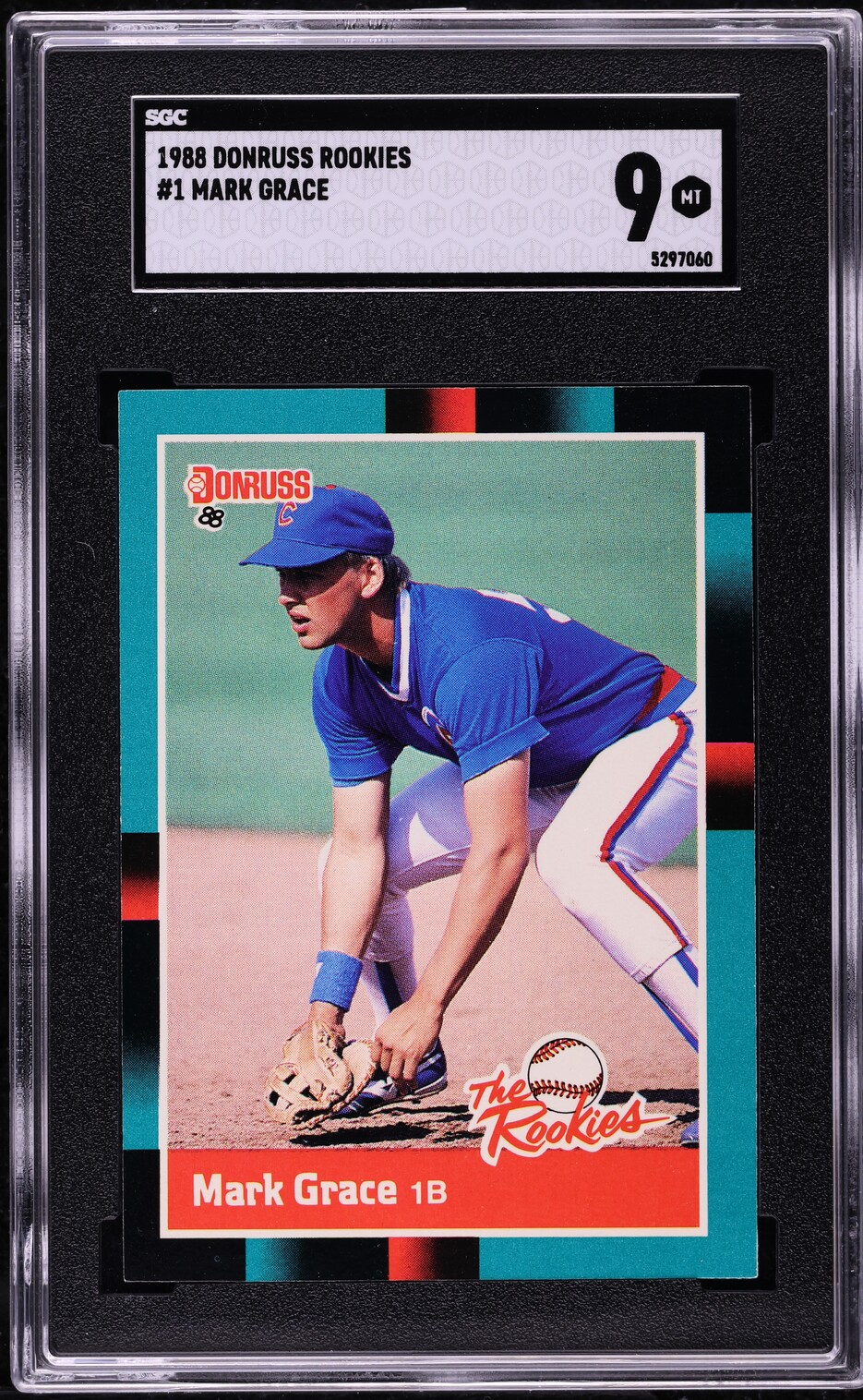 1988 Donruss The Rookies Mark Grace ROOKIE #1 SGC 9 MINT