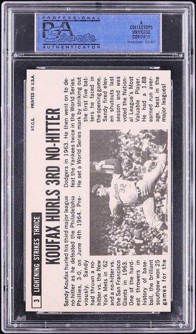 1964 Topps Giants Sandy Koufax #3 PSA 8 NM-MT