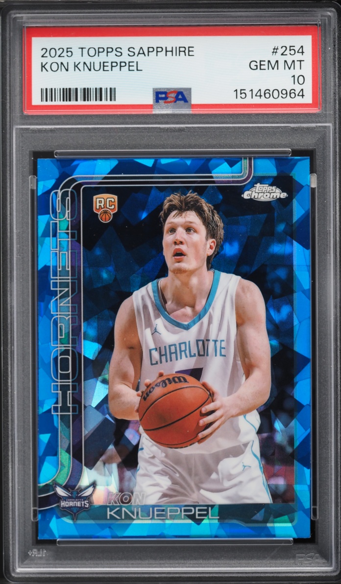 2025 Topps Chrome Sapphire Kon Knueppel ROOKIE #254 PSA 10 GEM MINT