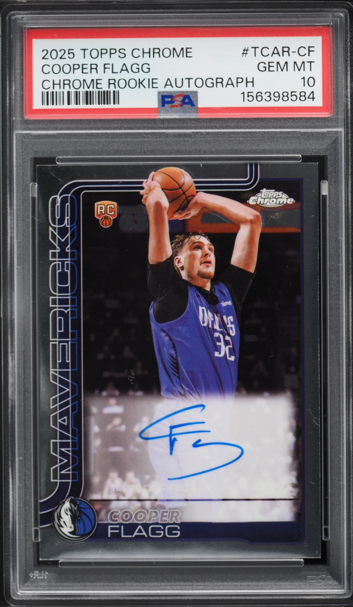 2025 Topps Chrome Cooper Flagg ROOKIE AUTO #TCAR-CF PSA 10 GEM MINT