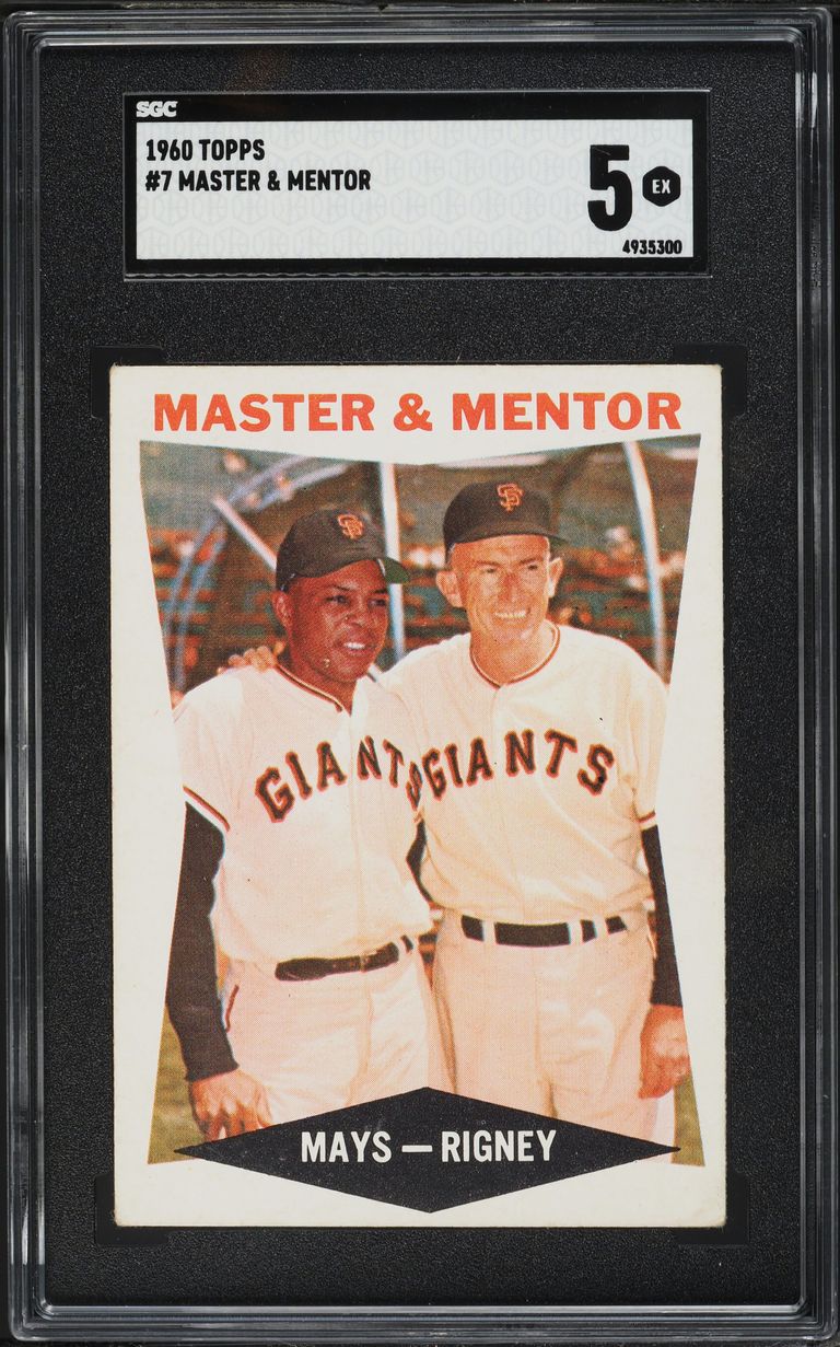 1960 Topps Willie Mays & Bill Rigney Master & Mentor #7 SGC 5 EX