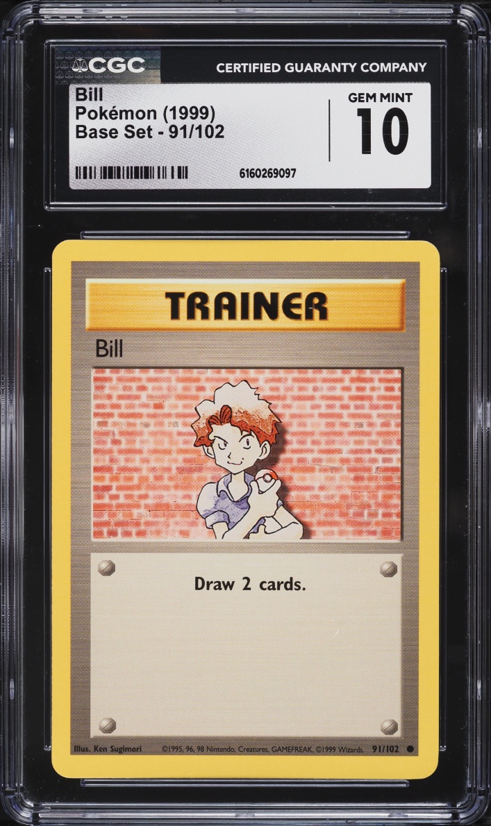 1999 Pokemon Base Set Bill #91 CGC 10 GEM MINT
