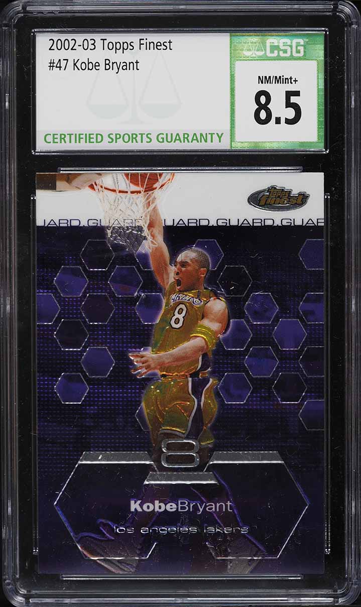 2002 Finest Basketball Kobe Bryant #47 CSG 8.5 NM-MT+