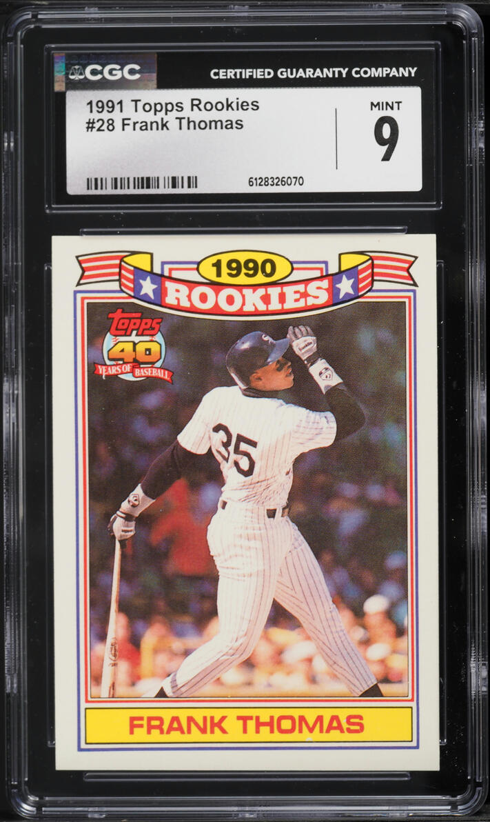 1991 Topps Rookies Frank Thomas #28 CGC 9 MINT