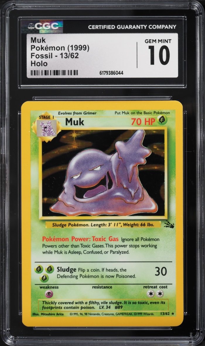 1999 Pokemon Fossil Holo Muk #13 CGC 10 GEM MINT