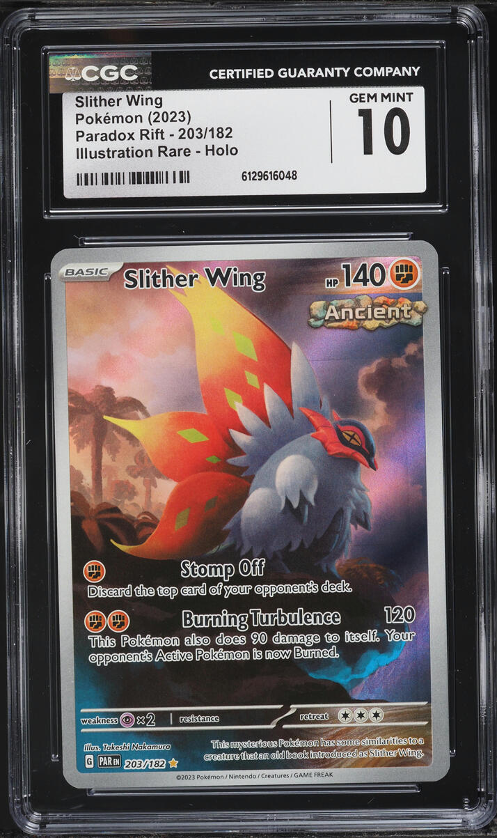 2023 Pokemon Scarlet & Violet Paradox Rift IR Slither Wing #203 CGC 10 GEM MINT