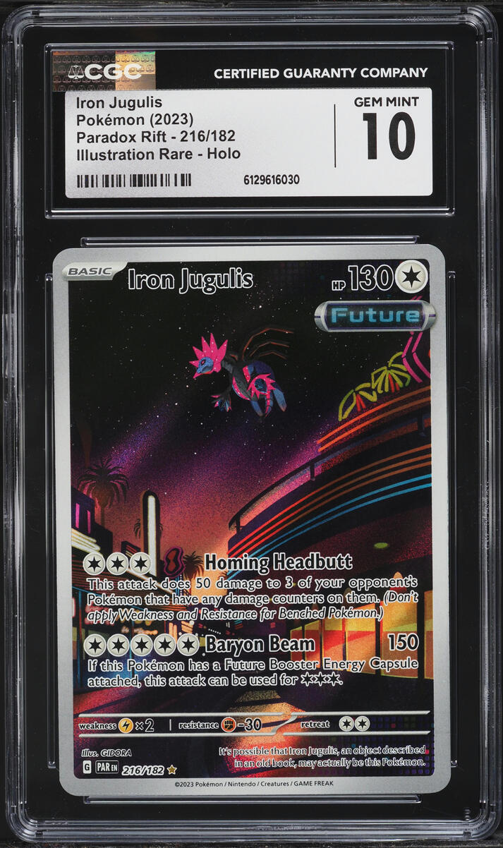 2023 Pokemon Scarlet & Violet Paradox Rift IR Iron Jugulis #216 CGC 10 GEM MINT