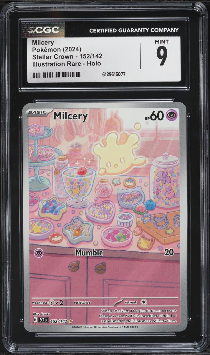 2024 Pokemon Scarlet & Violet Stellar Crown IR Milcery #152 CGC 9 MINT