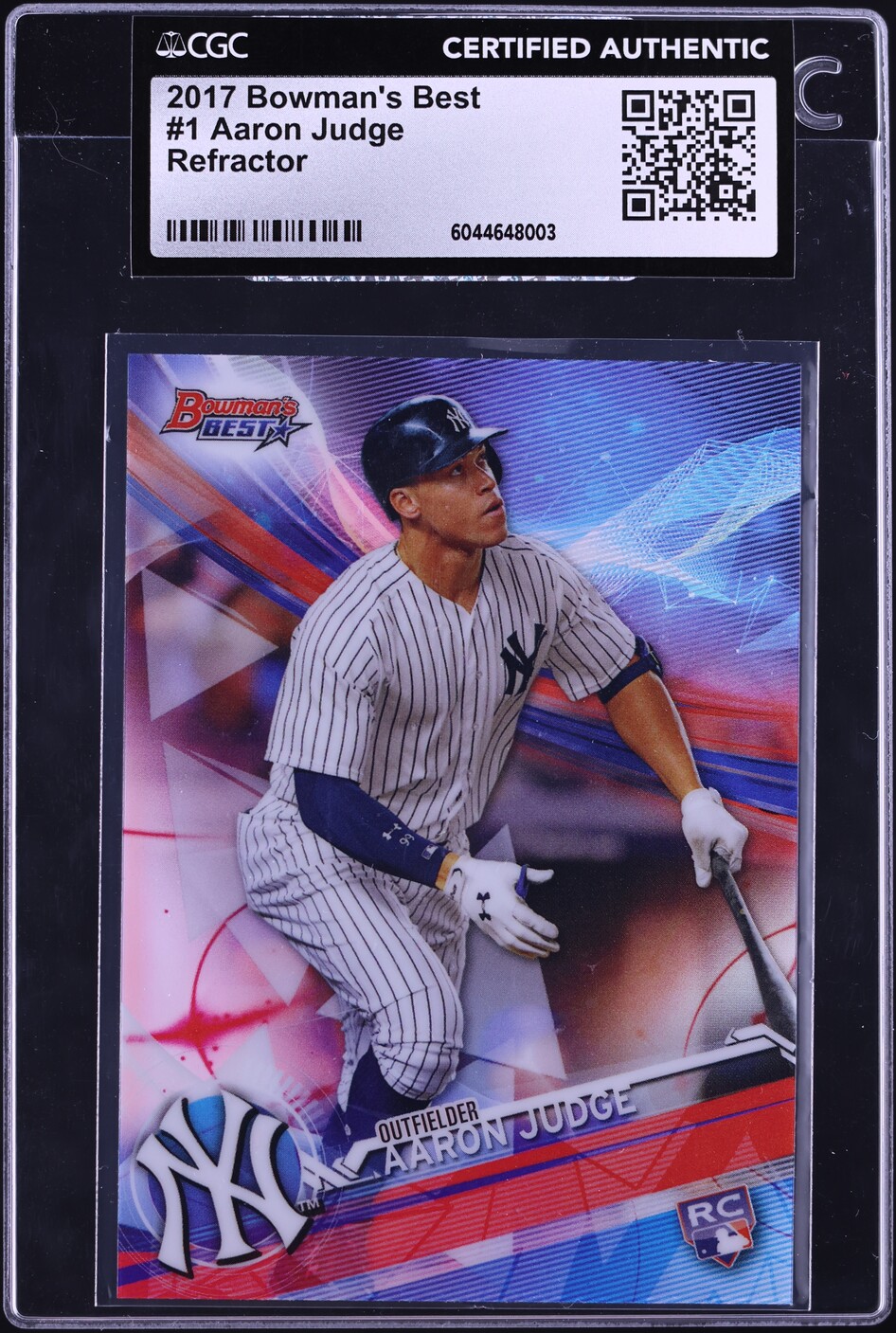 2017 Bowman's Best Refractor Aaron Judge ROOKIE #1 CGC AUTH