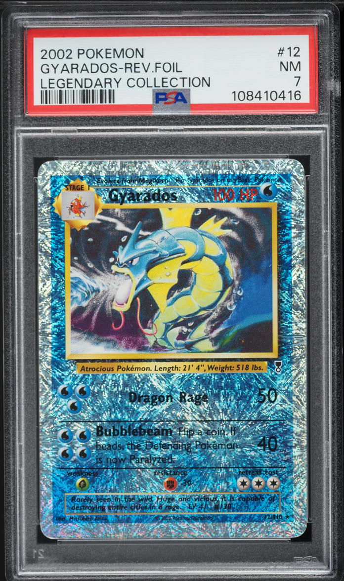 2002 Pokemon Legendary Collection Reverse Holo Gyarados #12 PSA 7 NRMT