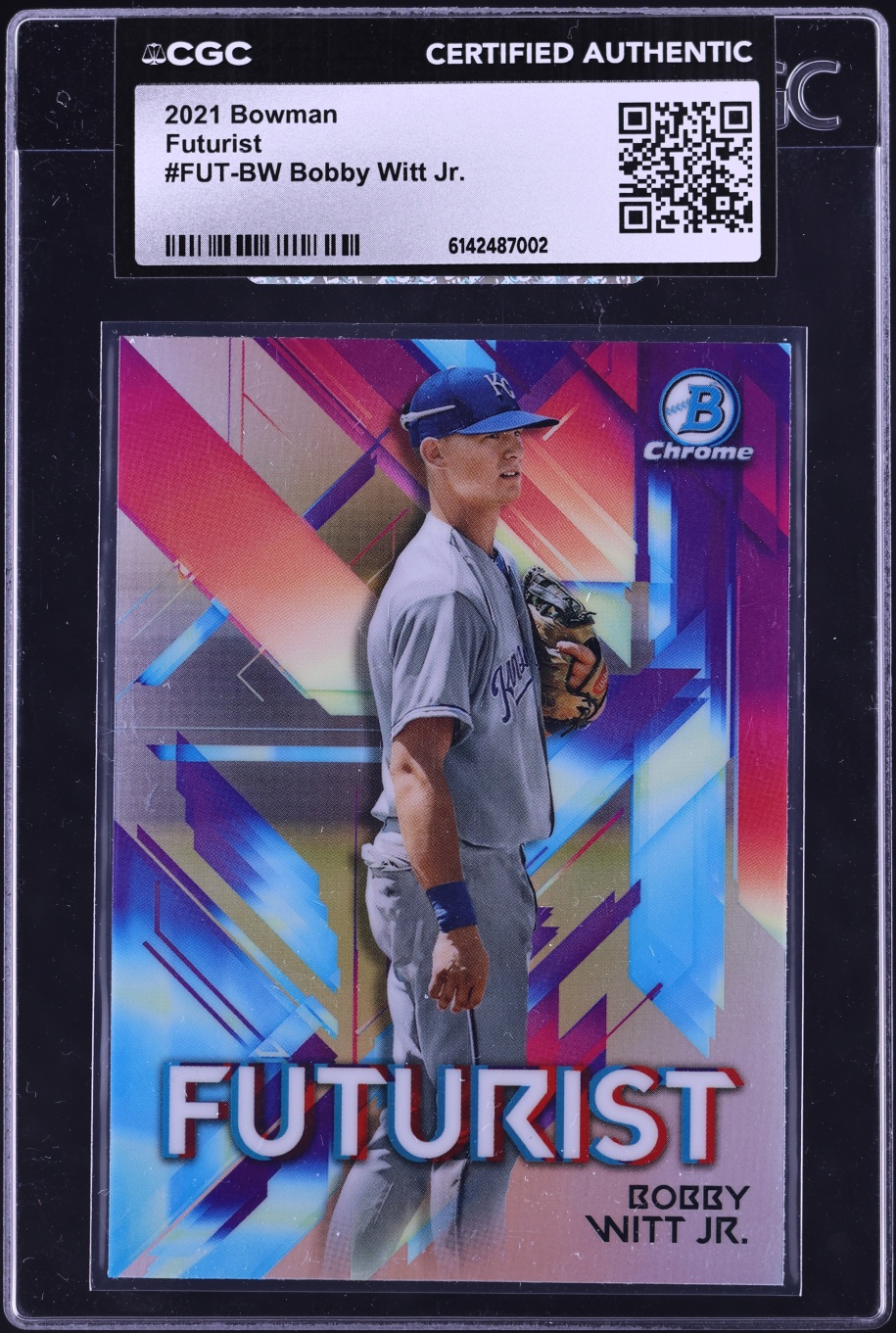 2021 Bowman Chrome Futurist Bobby Witt Jr. PROSPECT #FUT-BW CGC AUTH
