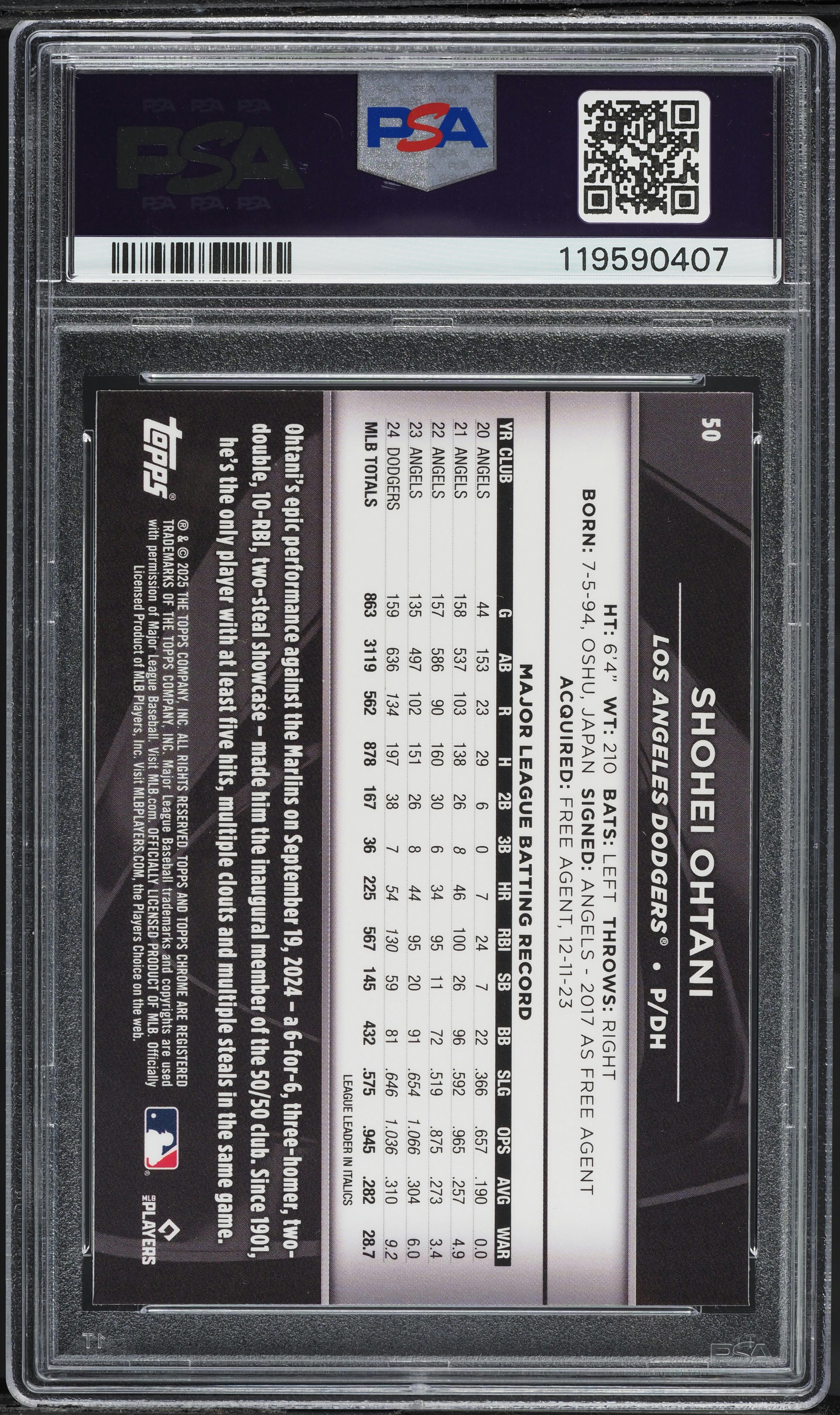 topps　chrome　シリアルナンバー楠本 Yoshinobu Yamamoto 2024 Topps Chrome Black Rookie Card #18