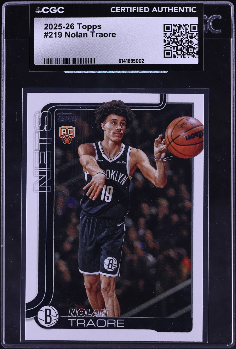 2025 Topps Basketball Nolan Traore ROOKIE #219 CGC AUTH