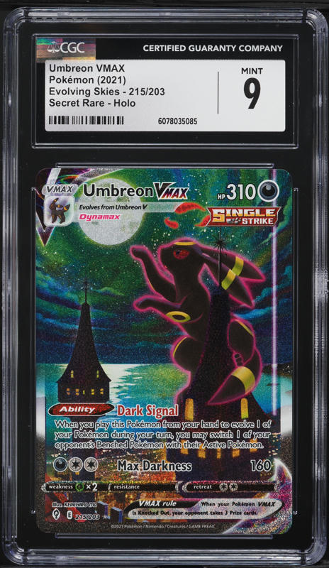 2021 Pokemon Sword & Shield Evolving Skies Umbreon VMAX #95